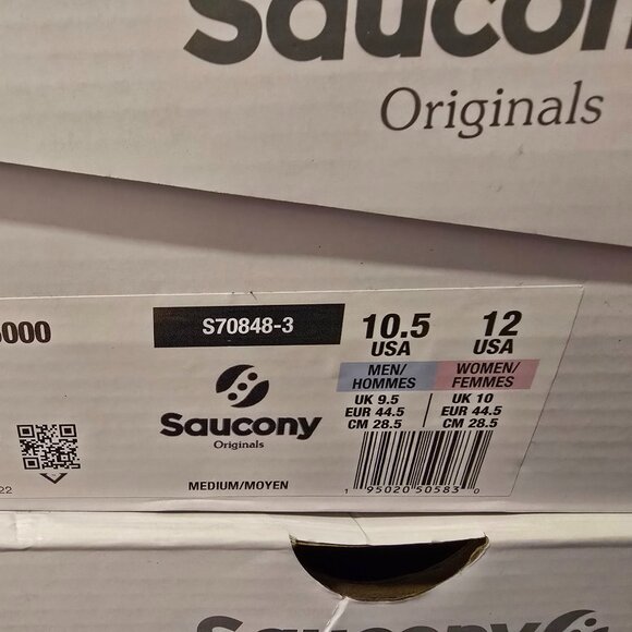 Saucony Shadow 5000 [S70848-3] Shoes BLACK Sneakers Leather Mens Size 10.5 NEW - Picture 9 of 9